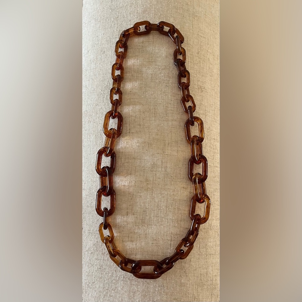 AMBER 🔗 Link Long Necklace
